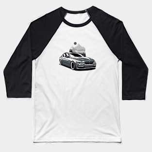 Dark Gray F30 Saloon Mountains Baseball T-Shirt